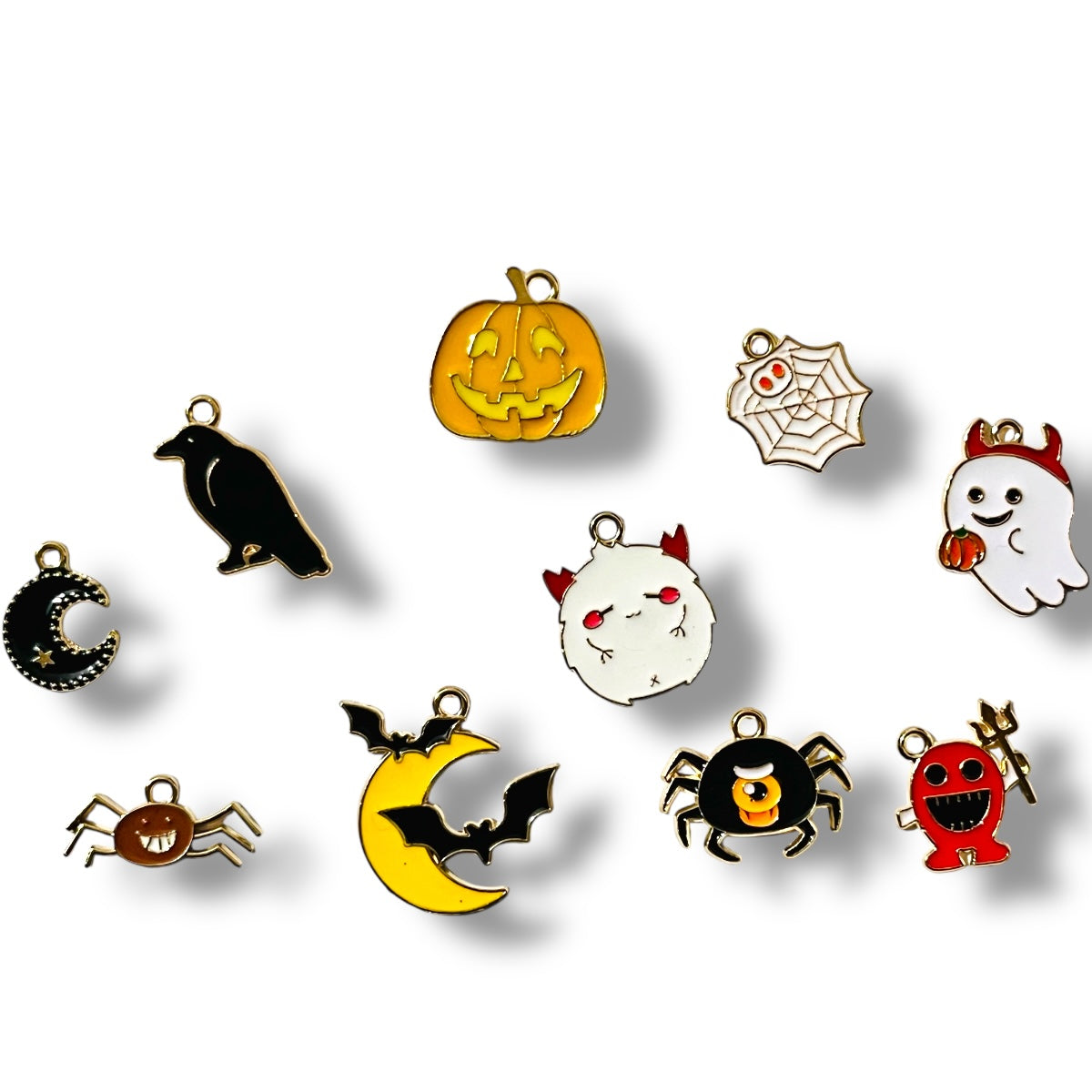 10 Pack dije Halloween 👻 esmaltados, dijes día de muertos