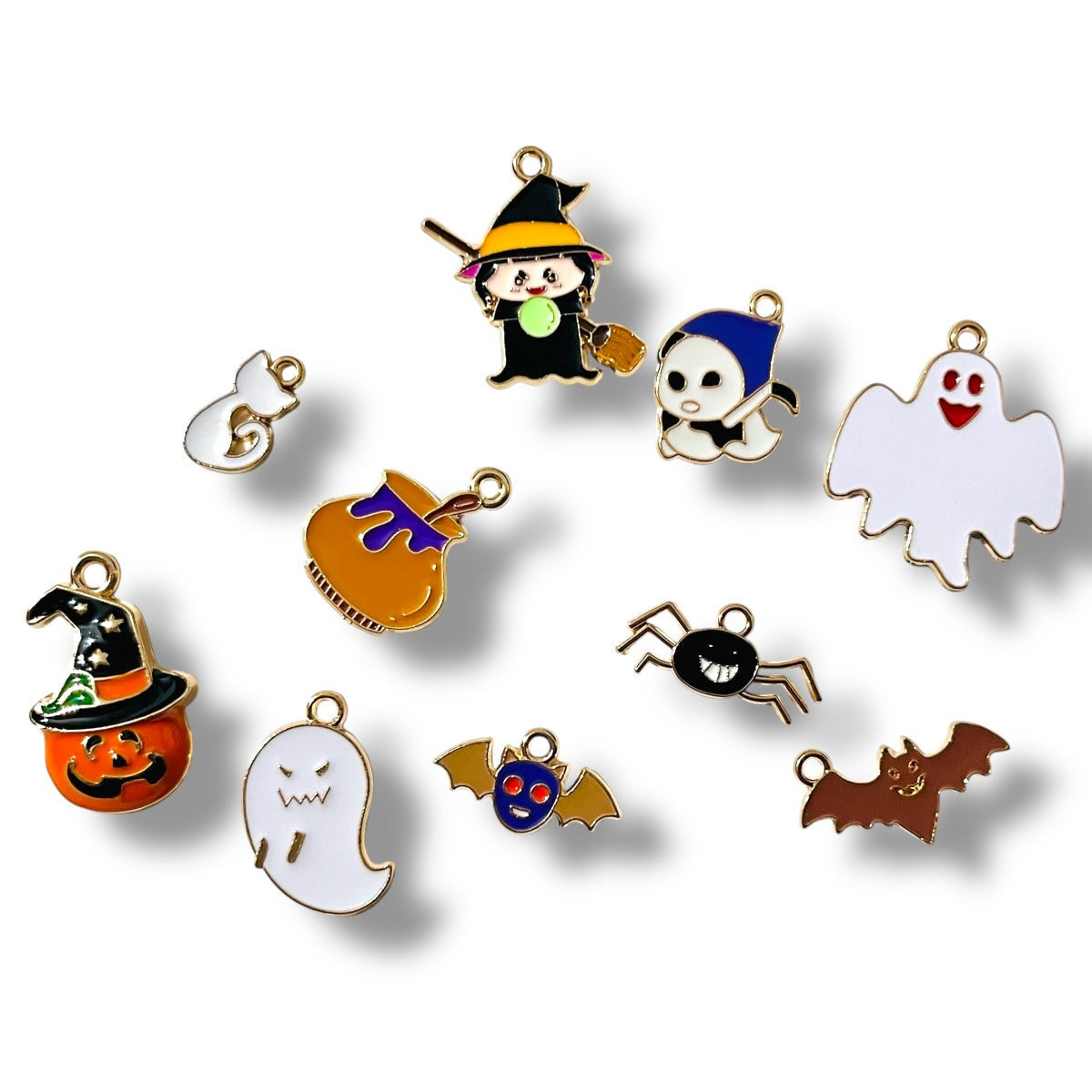 10 Pack dije Halloween 👻 esmaltados, dijes día de muertos