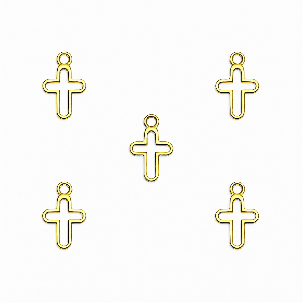 1gr/4pz Cruz calada 1cm Chapa de Oro