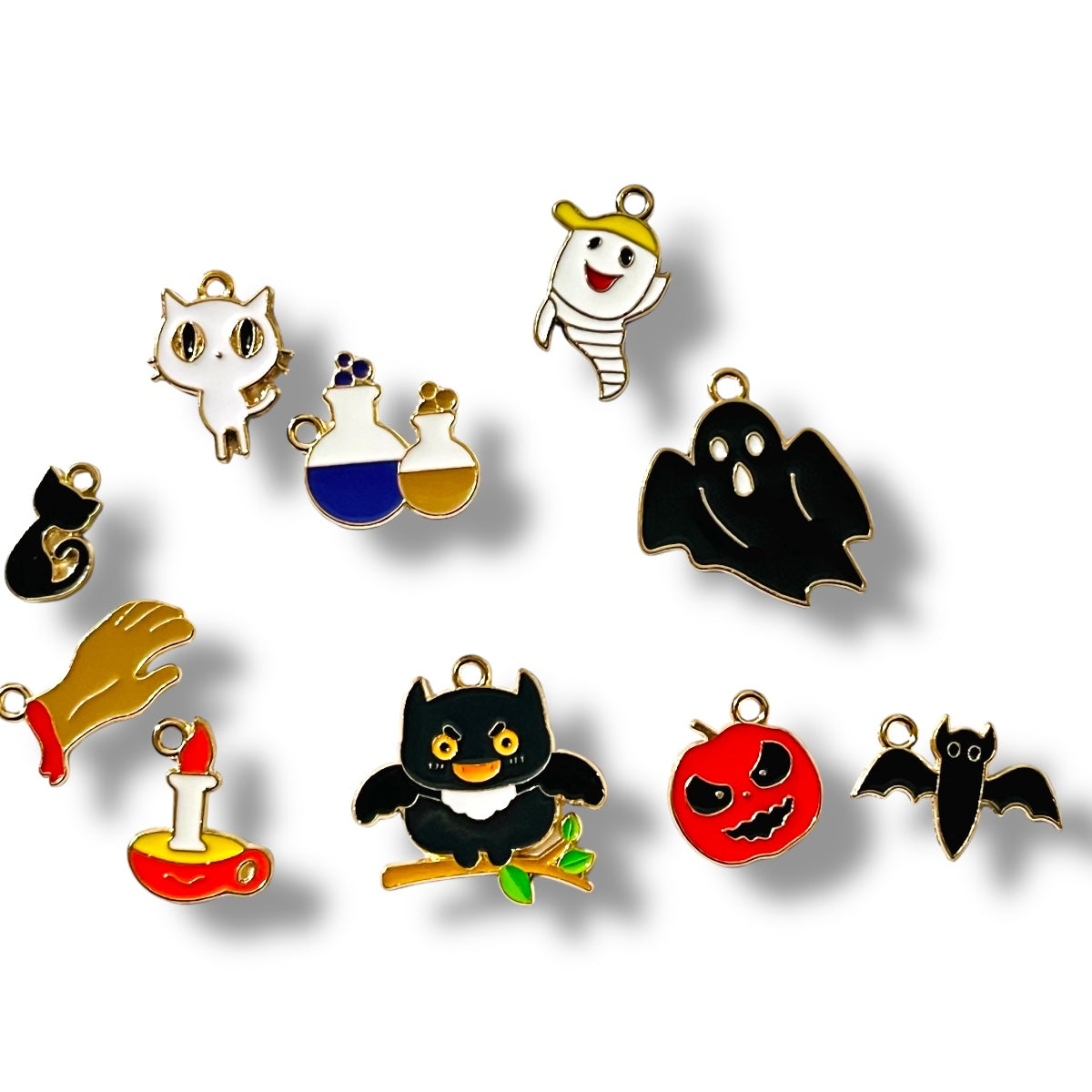 10 Pack dije Halloween 👻 esmaltados, dijes día de muertos