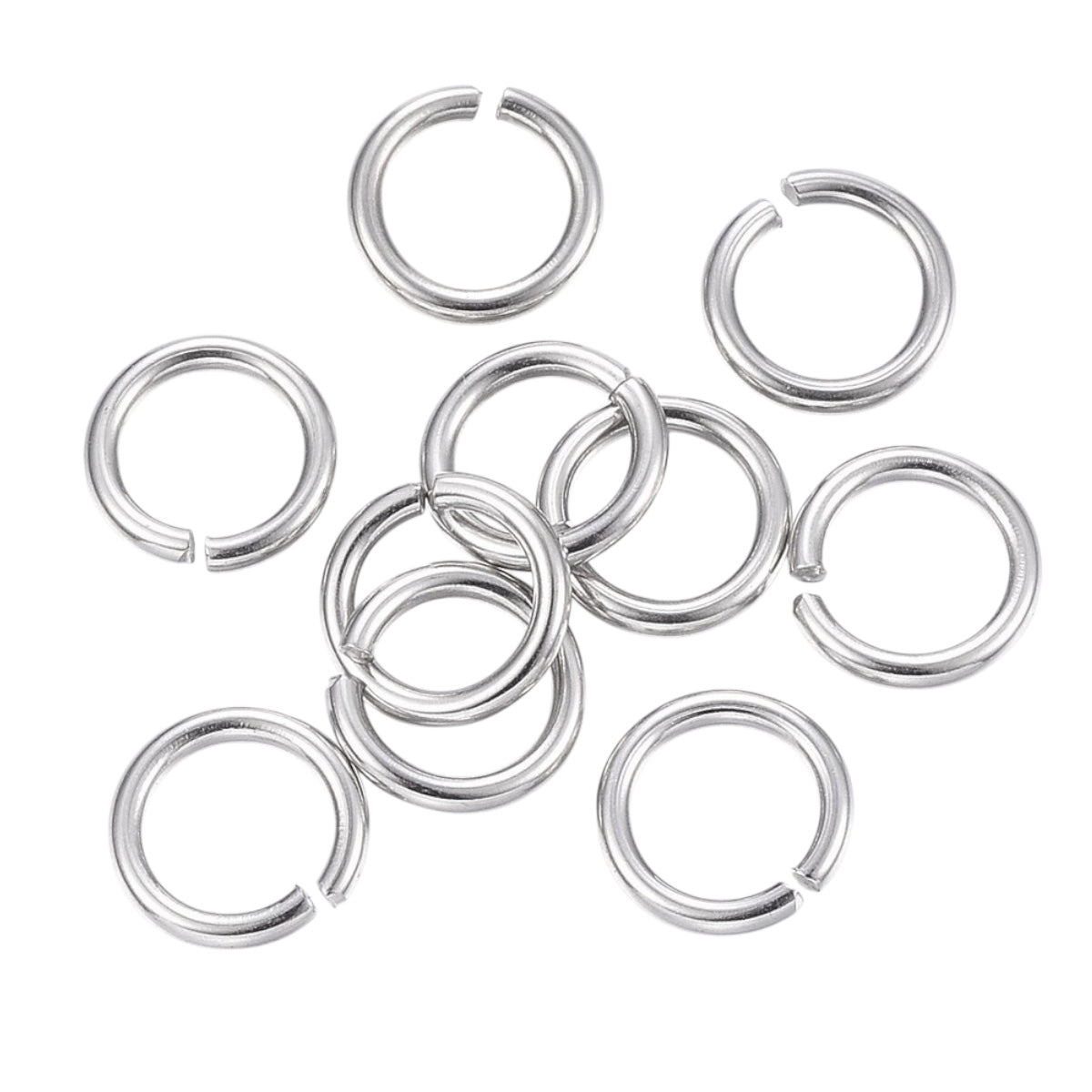 100 pz Argolla Acero Inoxidable para Bisutería🩶