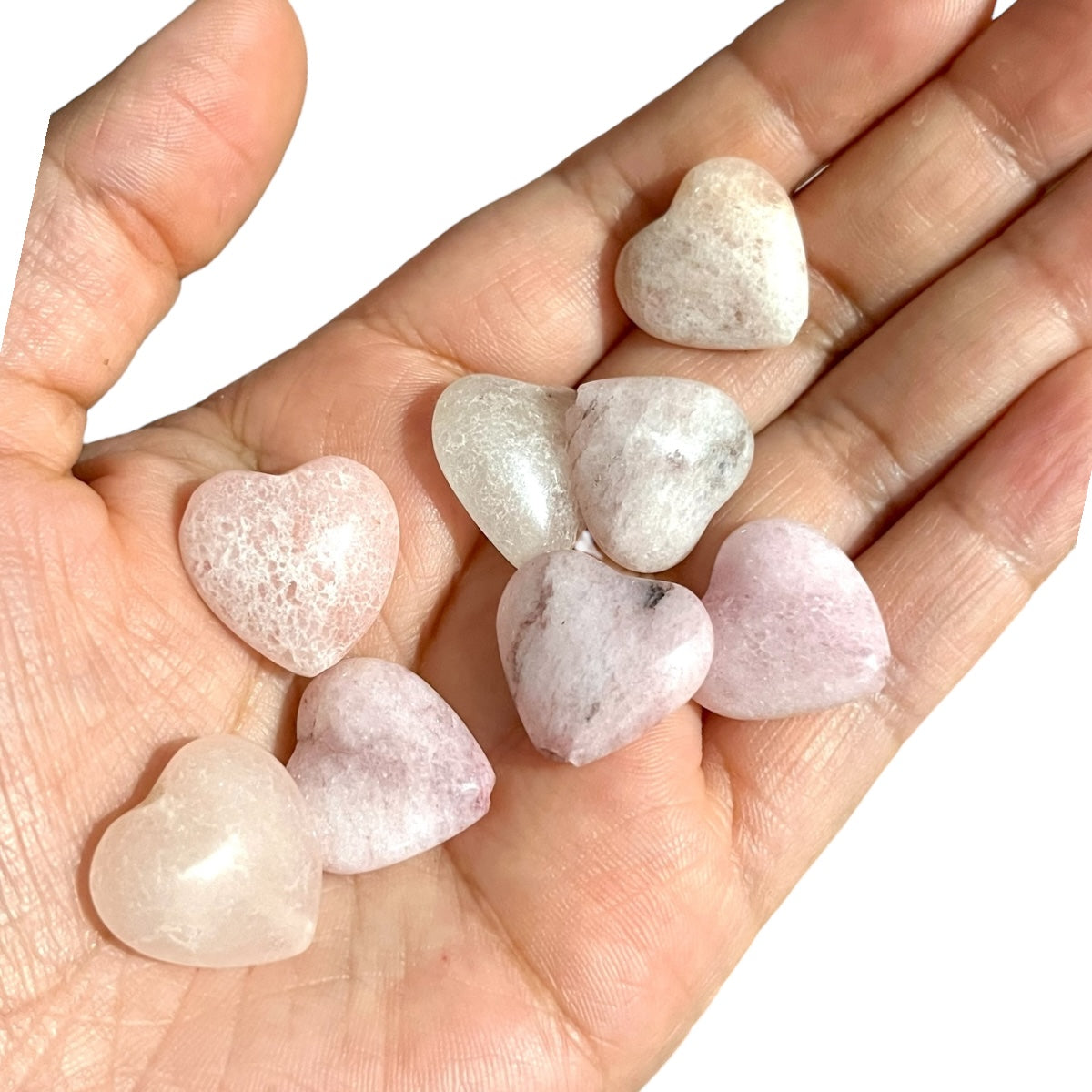 1 Tira Corazones de Aventurina Rosa 10 pz