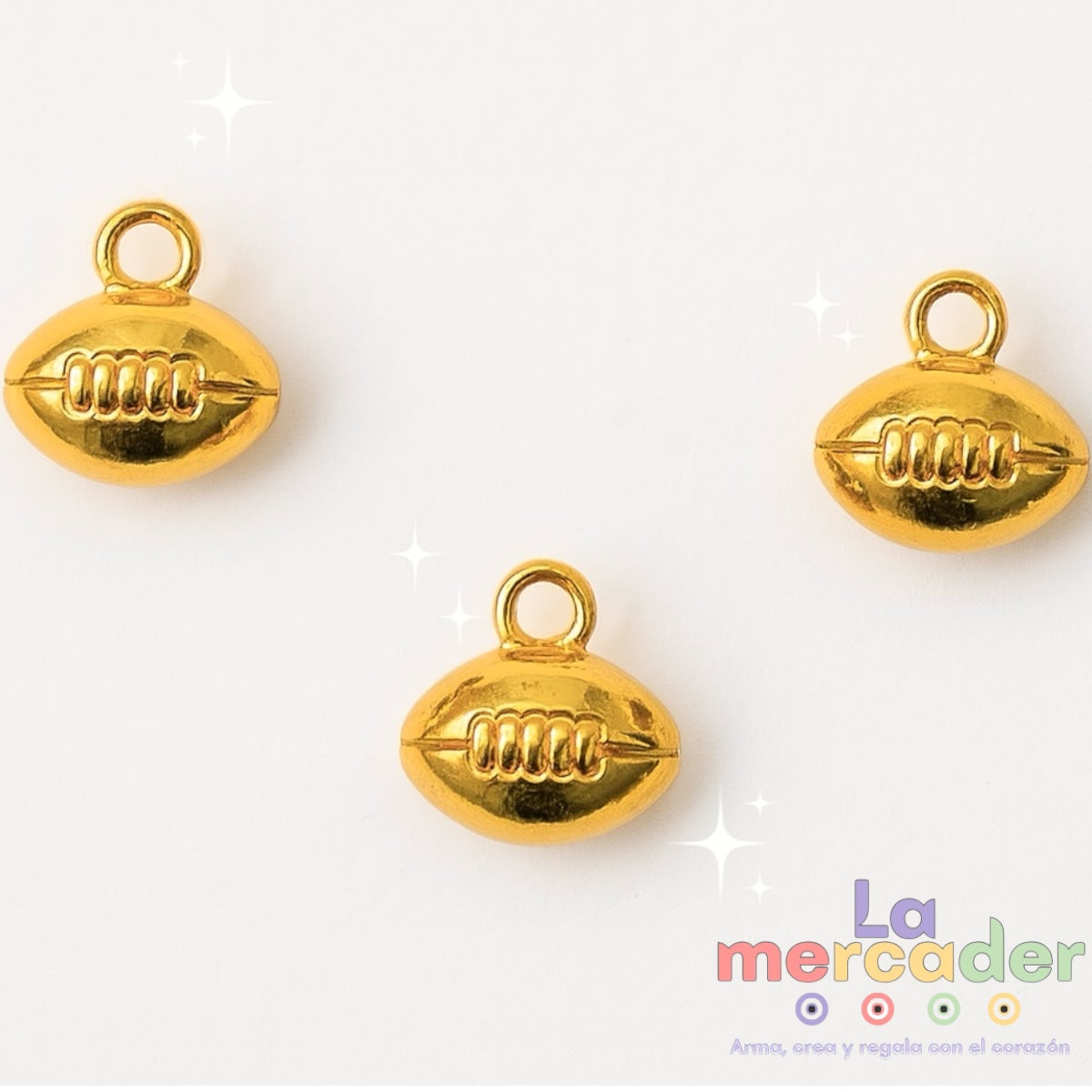 5 pz de Balón Americano mini dije para bisutería