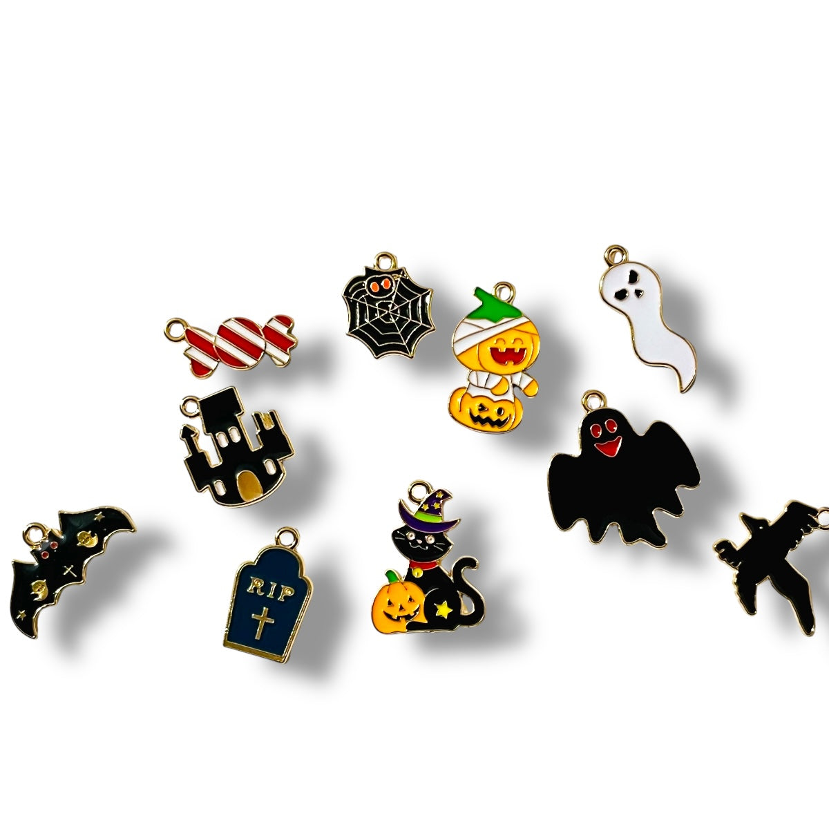 10 Pack dije Halloween 👻 esmaltados, dijes día de muertos