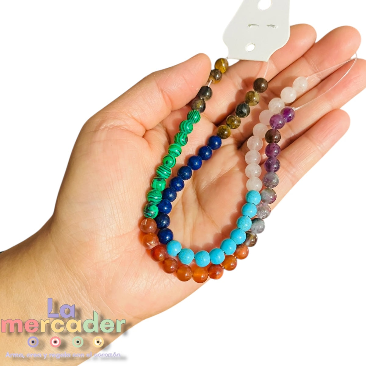 1 Tira de Piedras 7 Chakras- Piedras Naturales