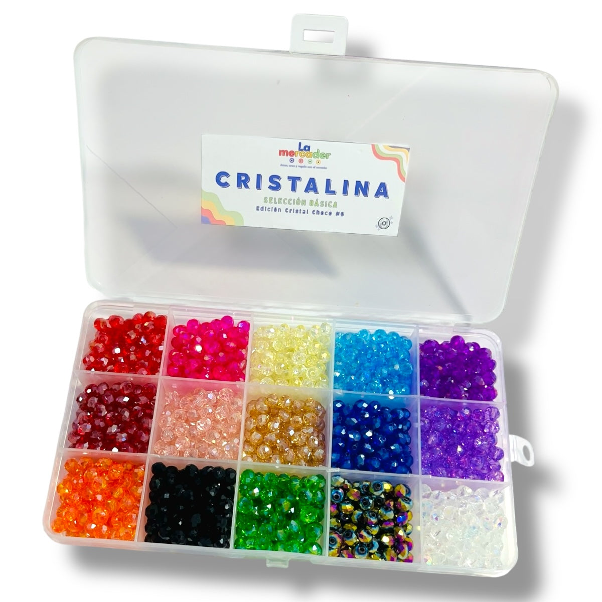 +1,200pz Kit Cristalina, Cristal 15 colores, colección Básica