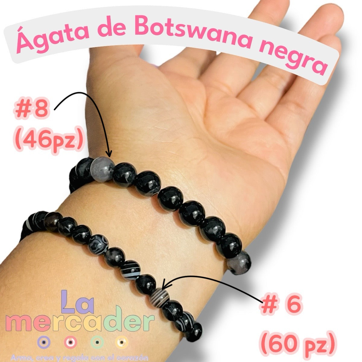 💎 Ágata Negra Bandeada – Piedra Natural Ágata Botswana
