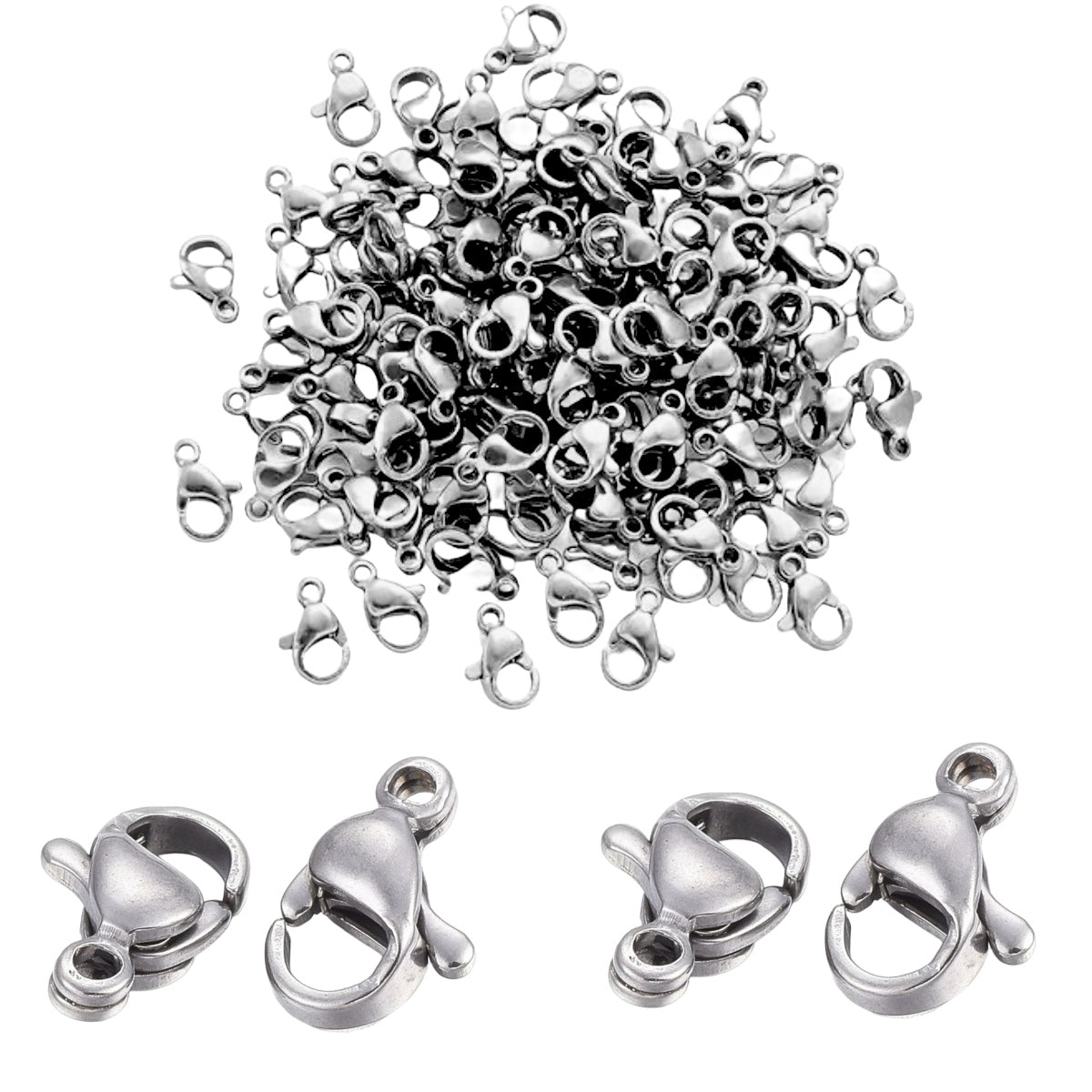 10 pz Perico Acero Inoxidable - broche terminal