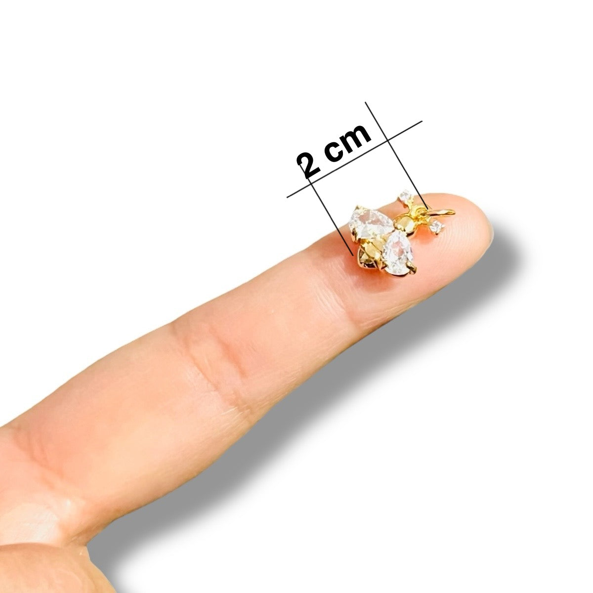 Dije Abeja con Cirnonias ✨🐝 Chapa de Oro de 14k