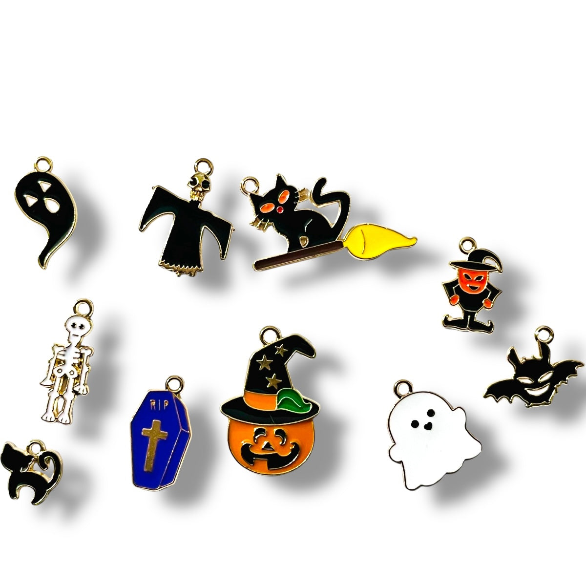 10 Pack dije Halloween 👻 esmaltados, dijes día de muertos