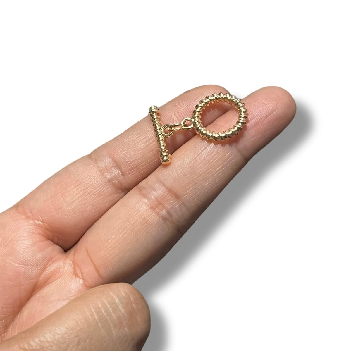 Broche tipo “T” 15mm Chapa de Oro