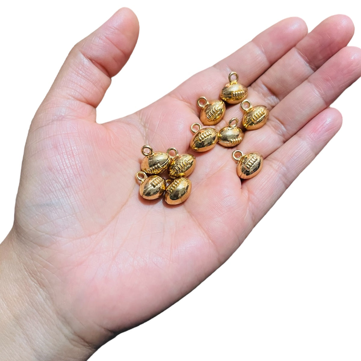 5 pz de Balón Americano mini dije para bisutería