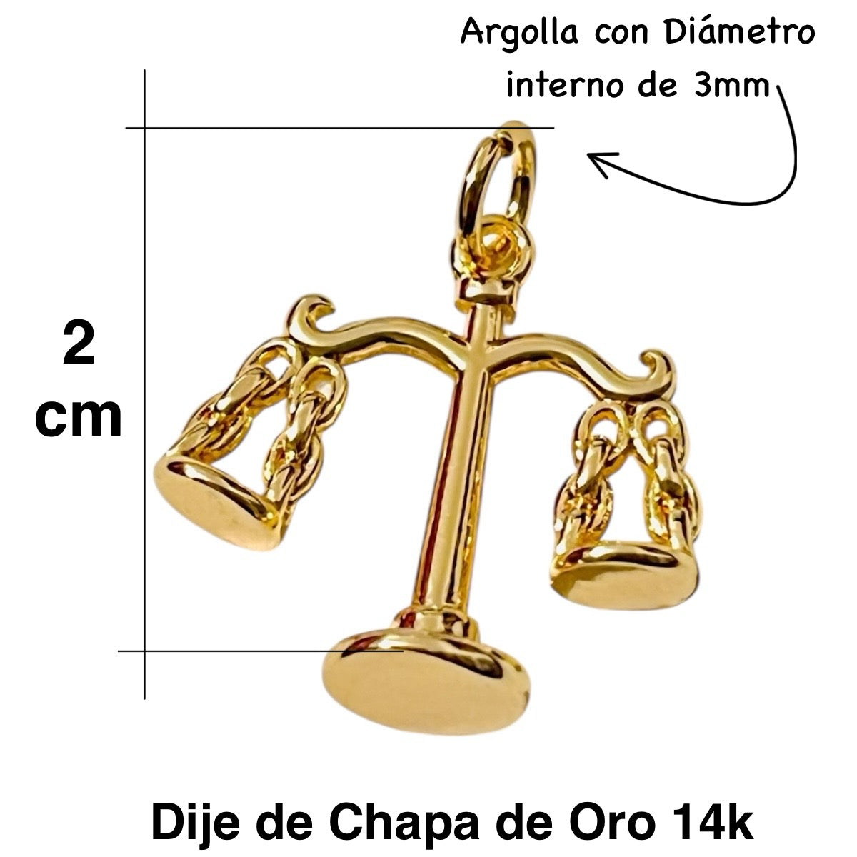 Dije Balanza ⚖️ Justicia profesionistas Derecho Chapa de Oro