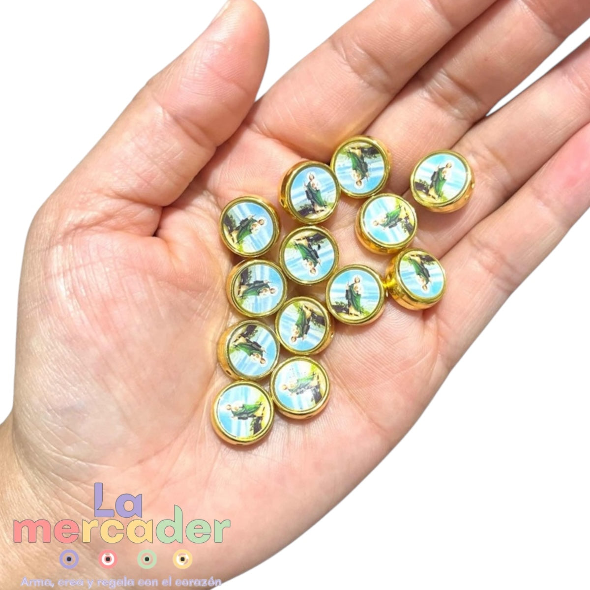 10pz Dije Transversal San Judas Tadeo-Dorado