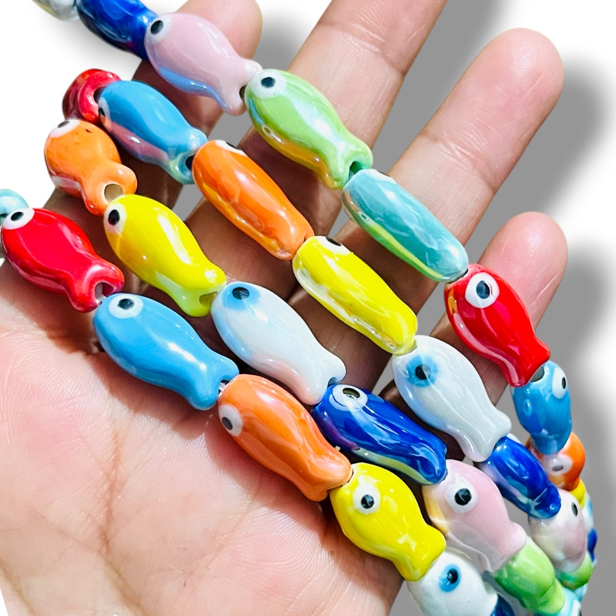 1 Tira Peces Multicolores Cerámica (15 piezas)