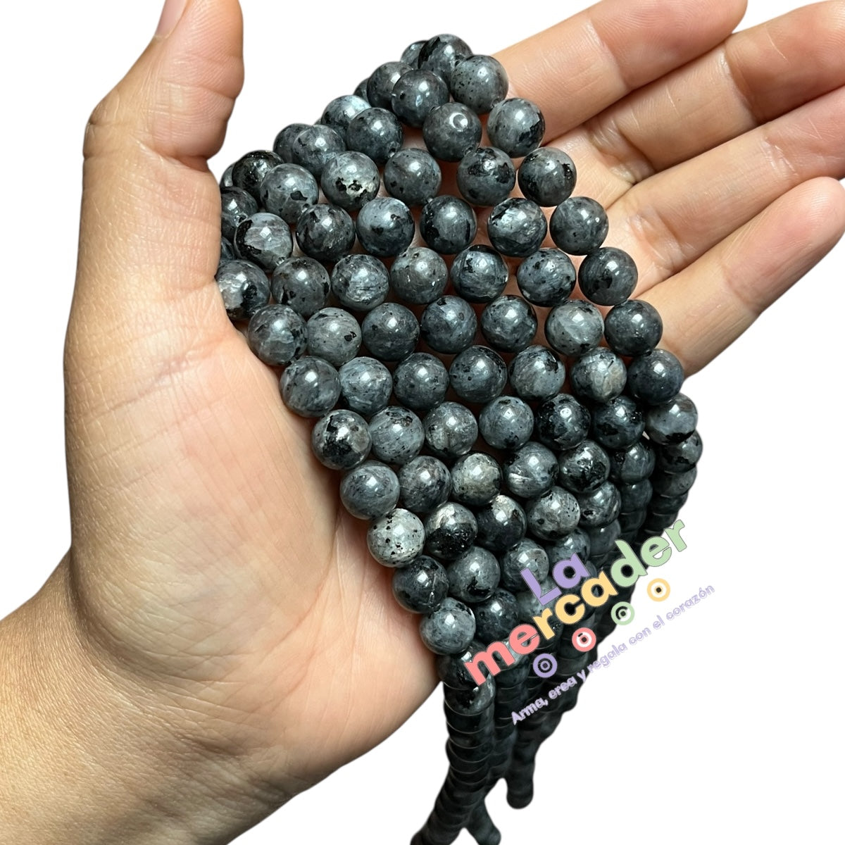 1 Tira Larkivita o Labradorita Negra, Piedra Natural