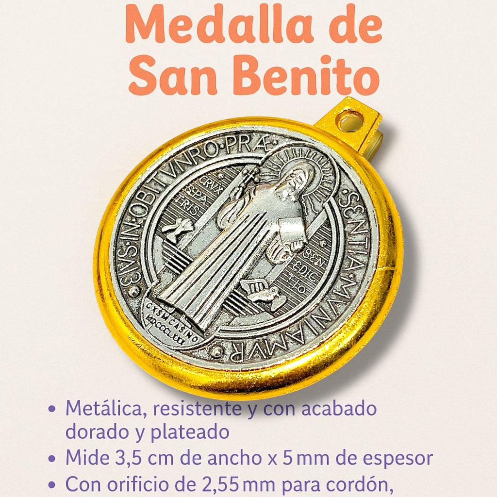 1 Medalla San Benito 3.5cm metálica
