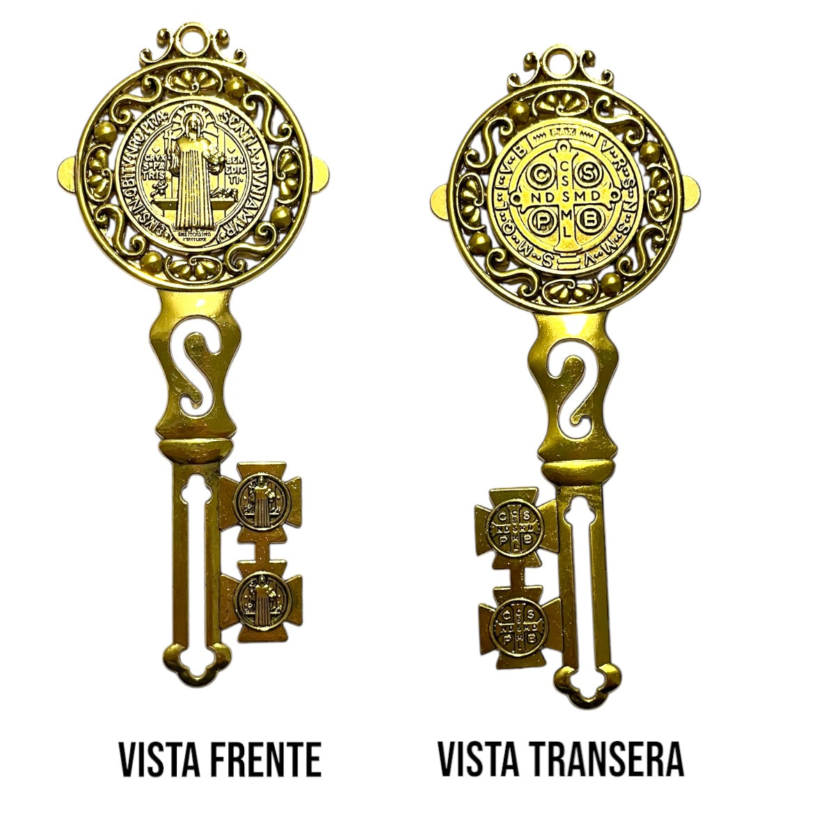 1 Dije Llave de San Benito XL metálico para bendiciones