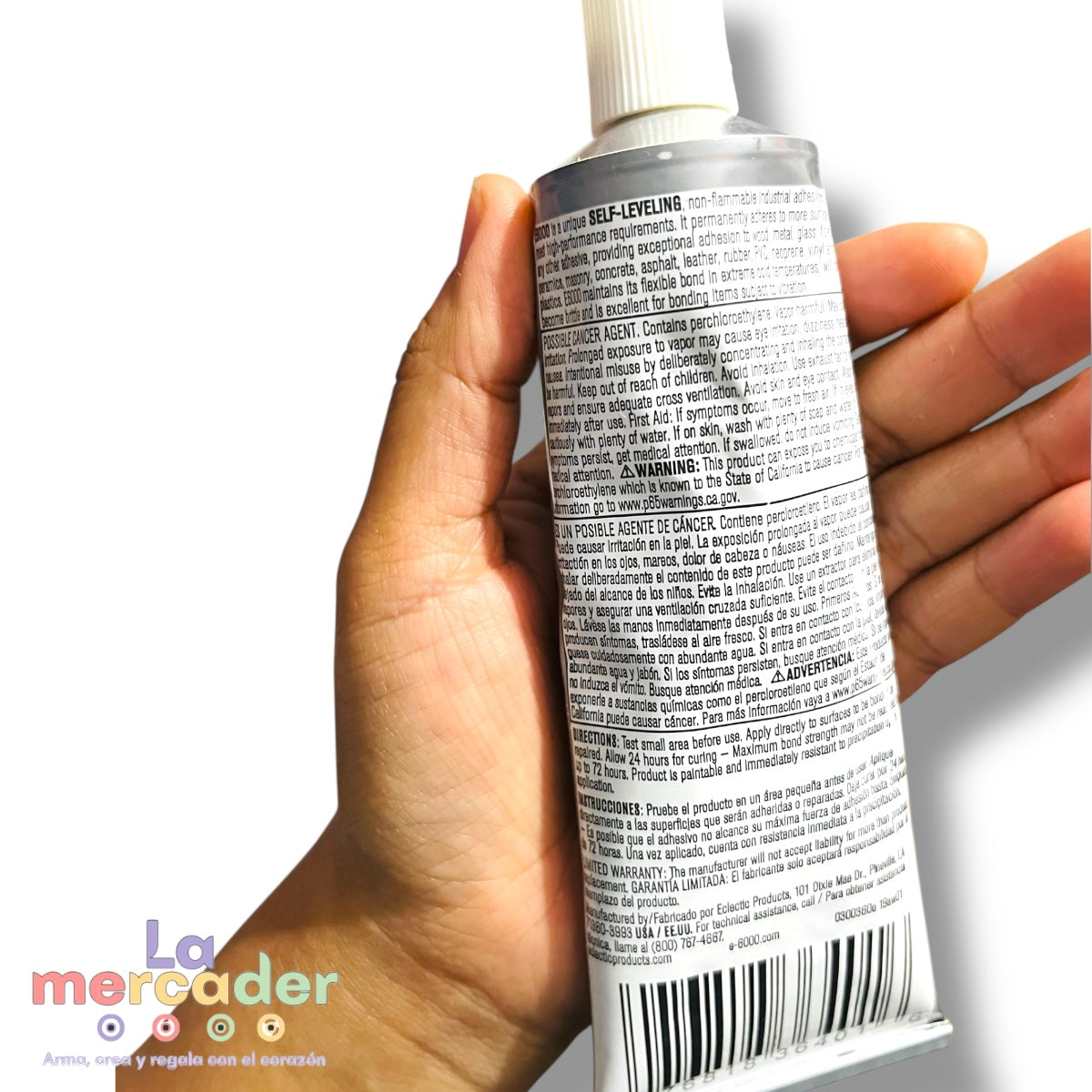 Pegamento E6000 XL 109ml, Transparente Multiusos