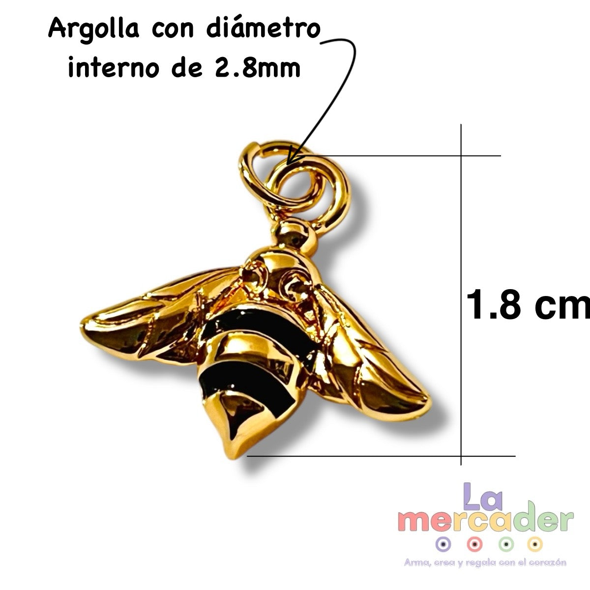 Dije de Abeja 🐝, Chapa de Oro de 14k