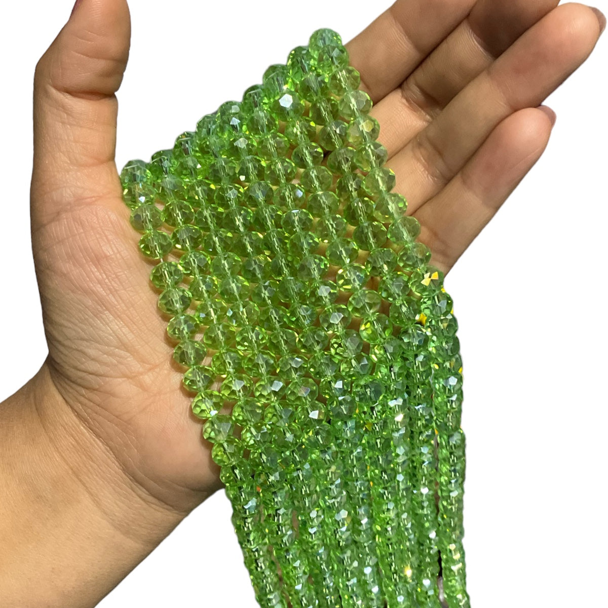 1 Mazo (10 tiras) Cristal Dona Checo 8mm