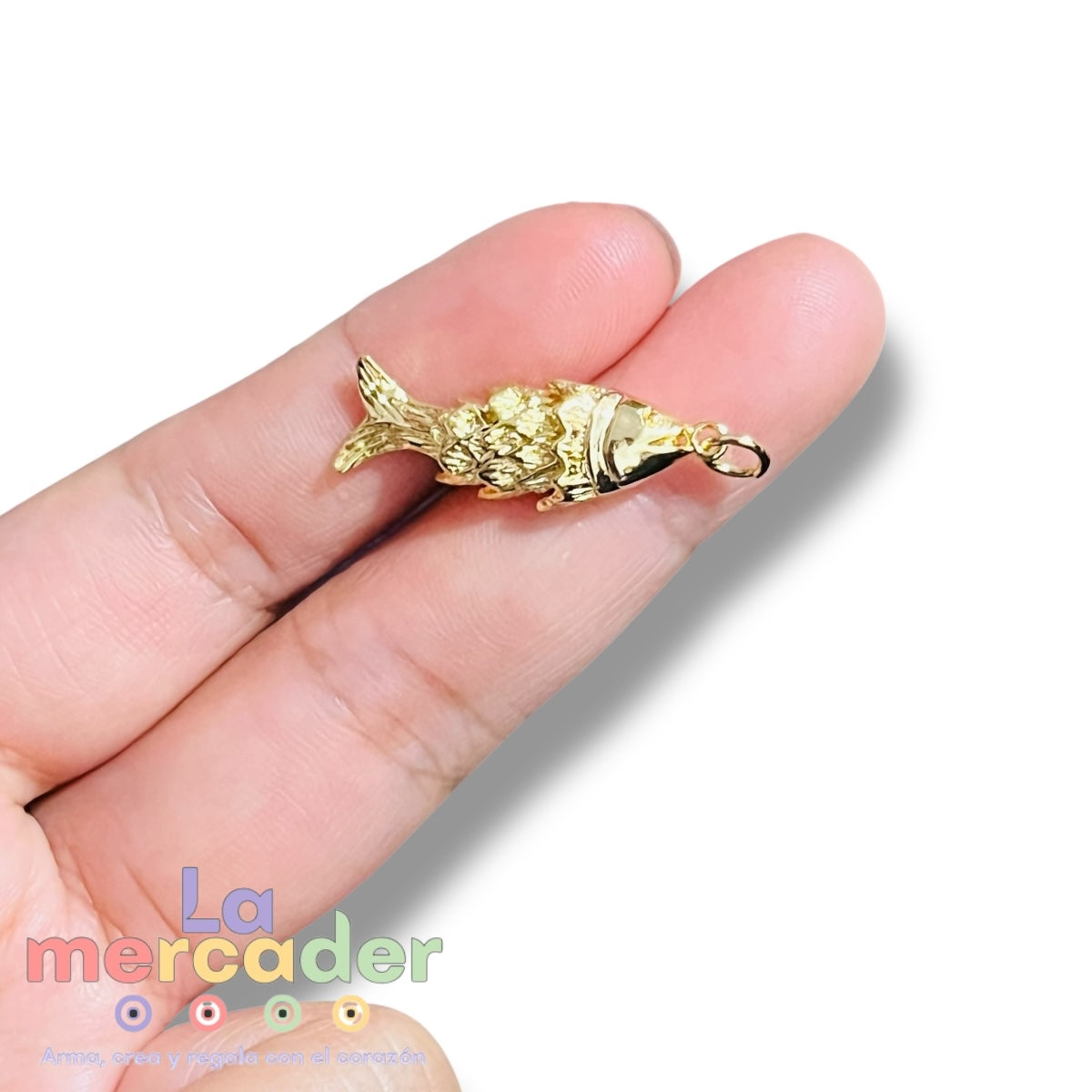 1 Dije Pez 🐠 Articulado, Chapa de Oro