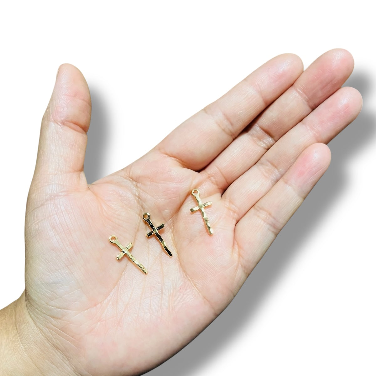 2pz Cruz Chapa de Oro 2cm
