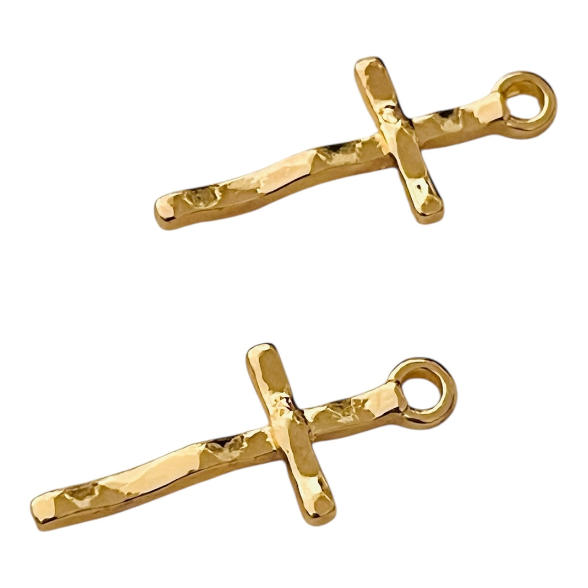 2pz Cruz Chapa de Oro 2cm