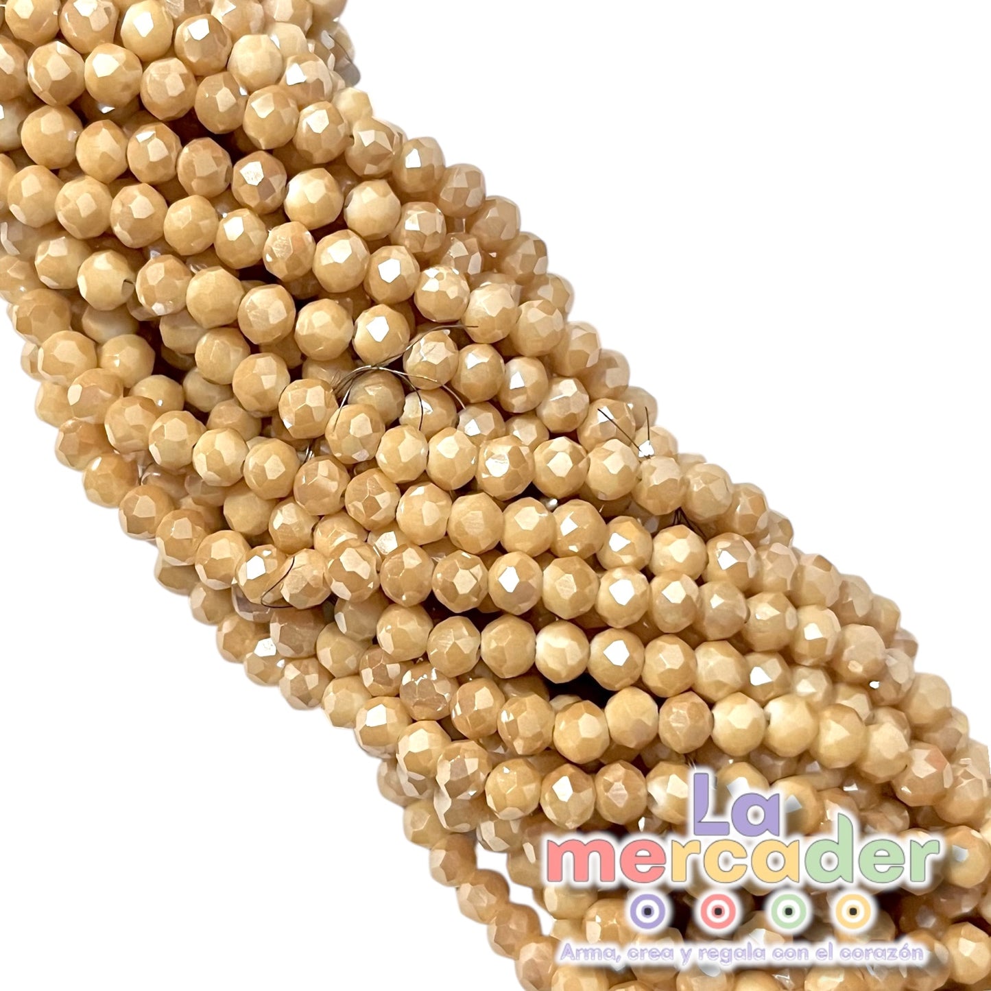 1 Tira De Cristal Checo #4, Cortado Facetado Para Joyería