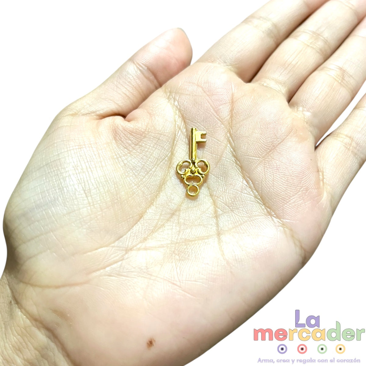 25 pz Dije Llave Dorada