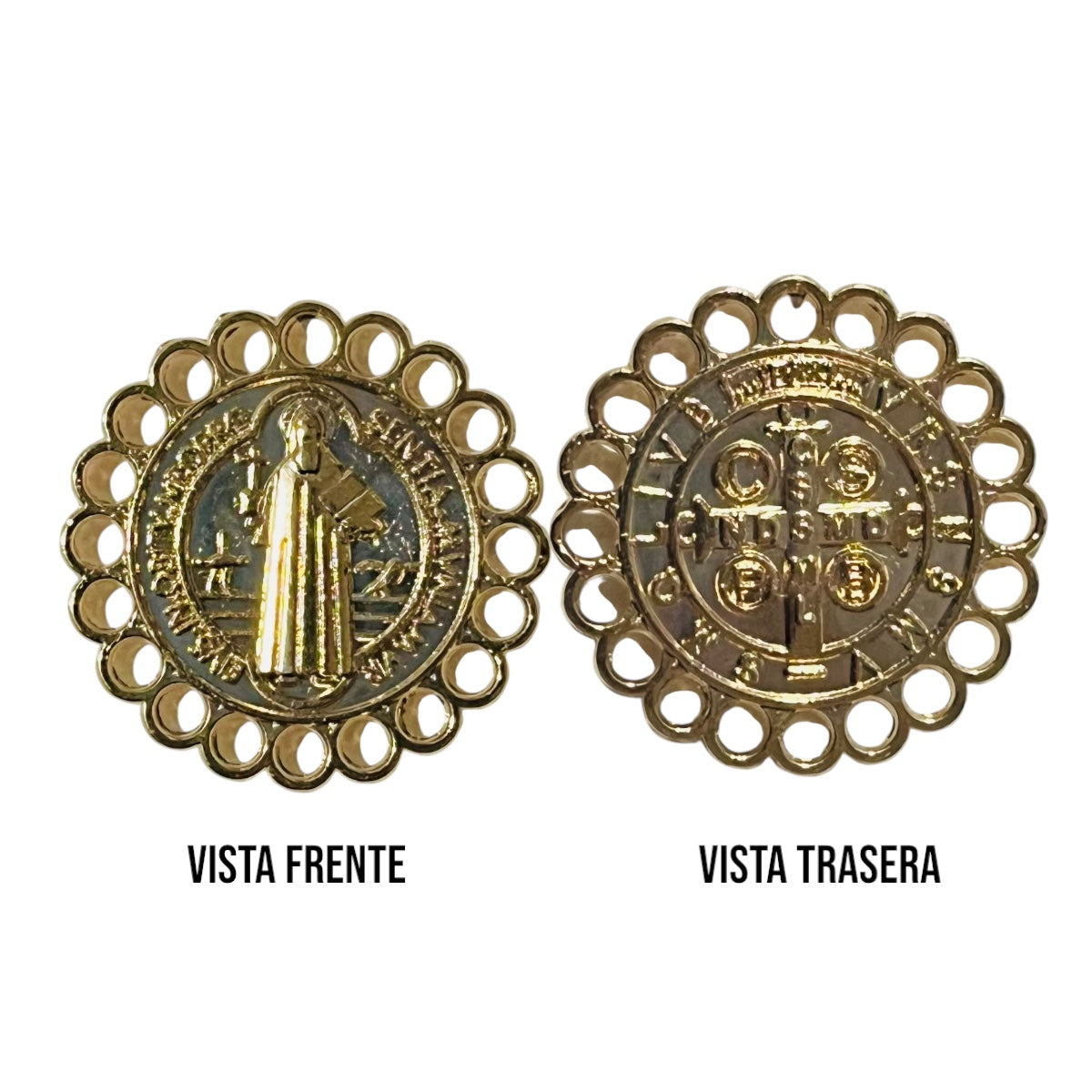 20 pz Medalla para bordar San Benito 2cm