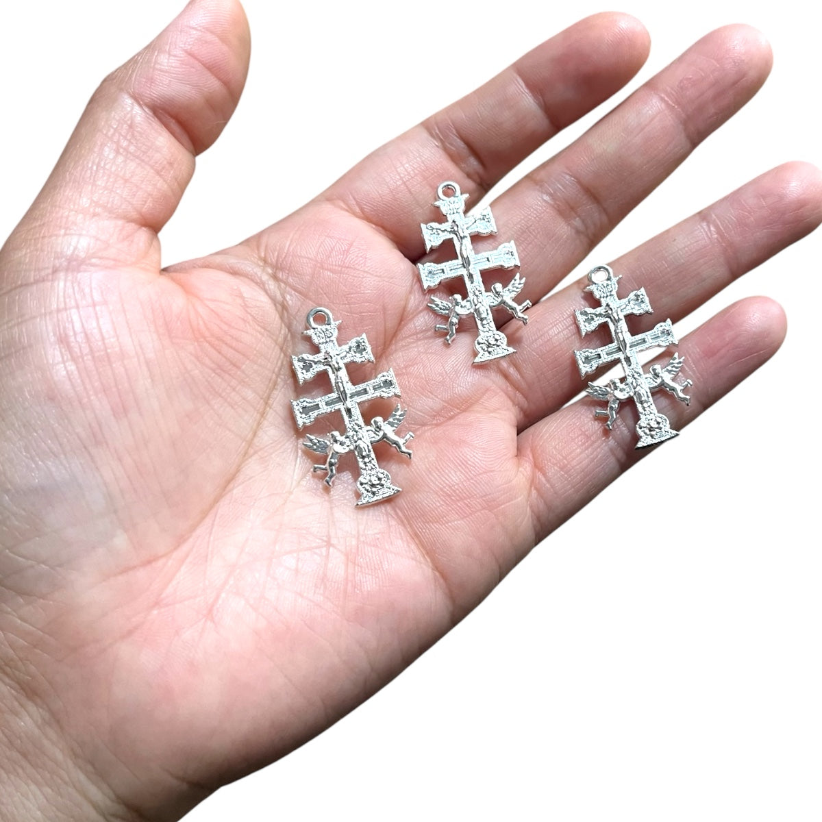 10 pz de Cruz de Caravaca plata