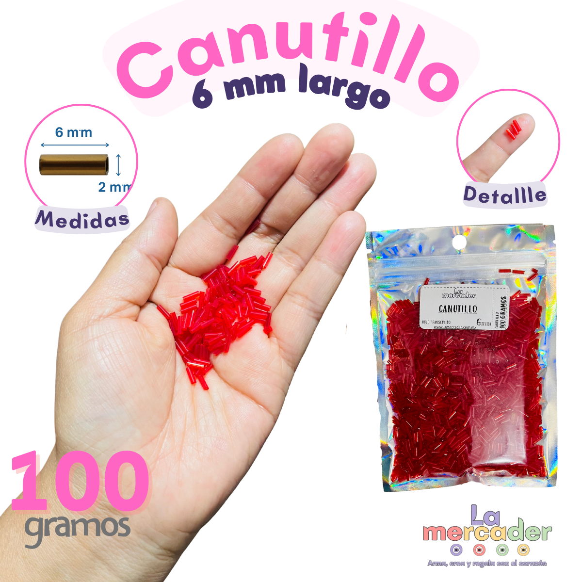 100 g Canutillo, colores a Elegir para bisutería