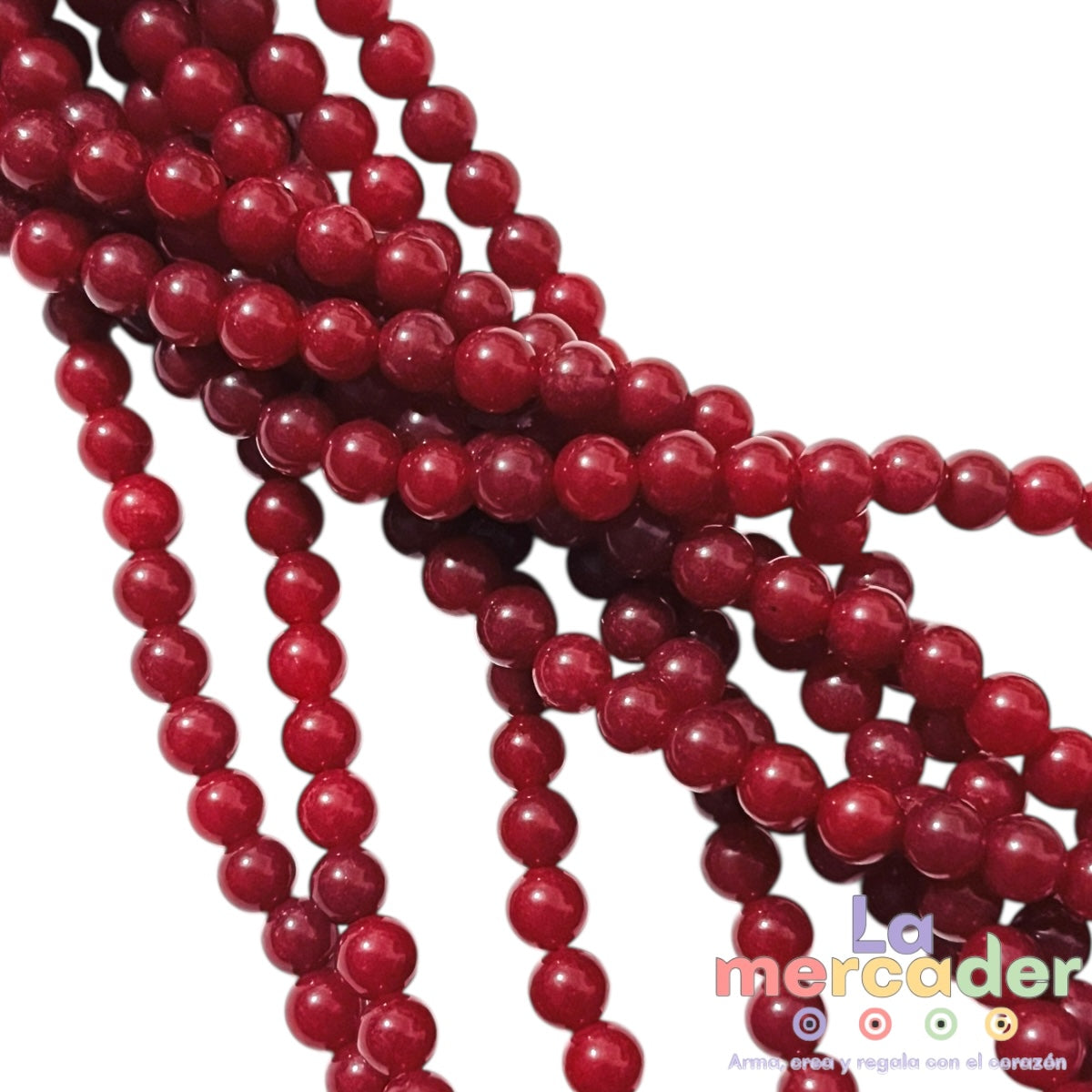 1 Tira Ágata Roja, Piedra Natural (60pz)