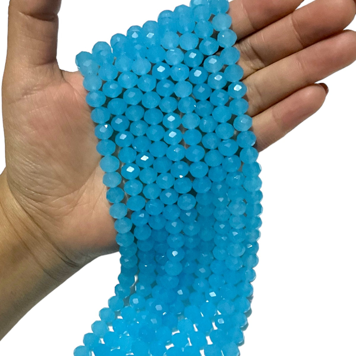 1 Mazo (10 tiras) Cristal Dona Checo 8mm