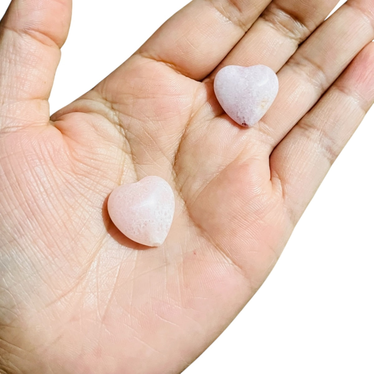 1 Tira Corazones de Aventurina Rosa 10 pz
