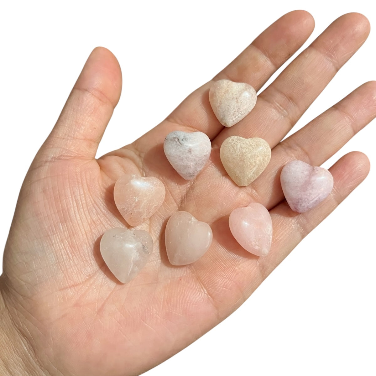 1 Tira Corazones de Aventurina Rosa 10 pz