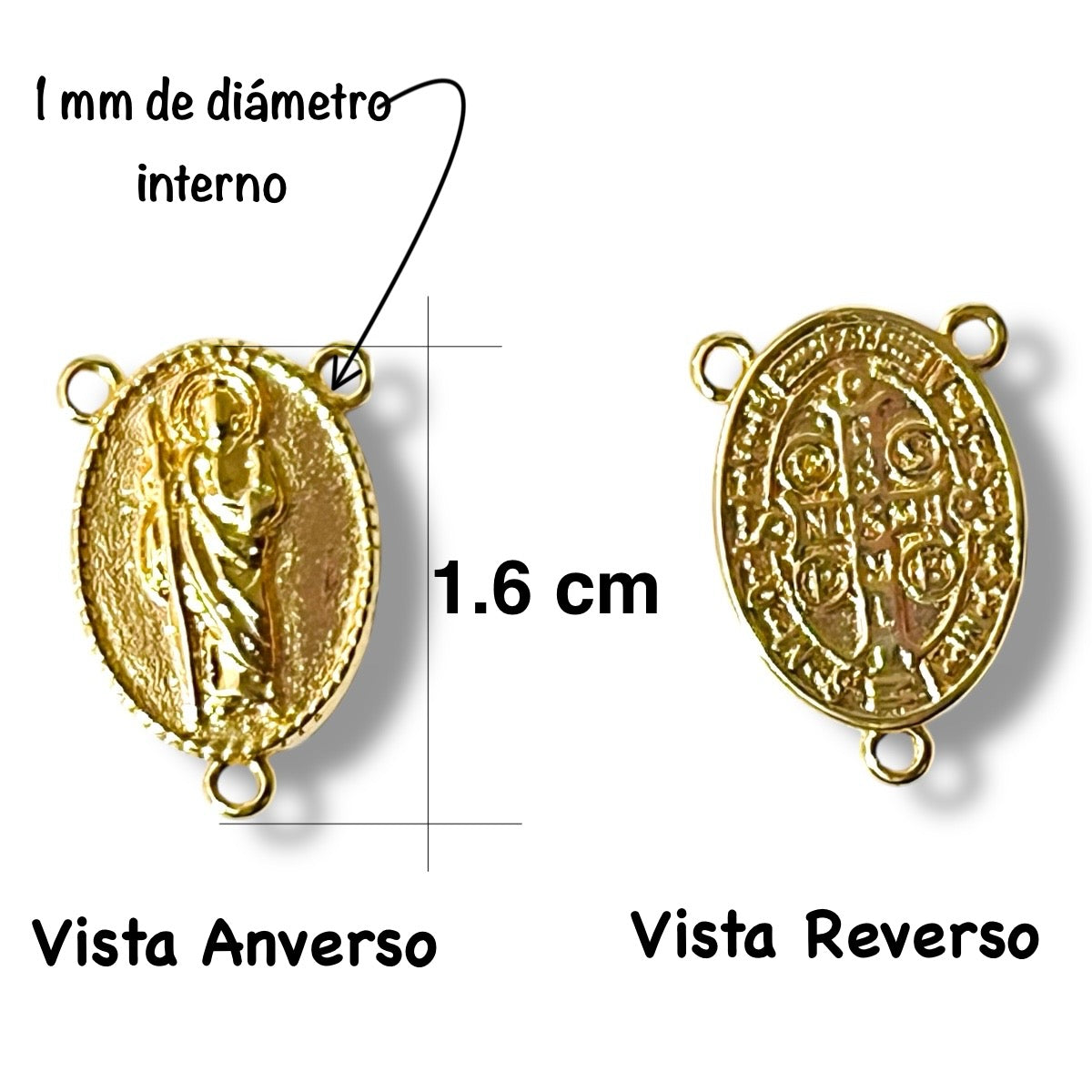 1 Conector San Judas Crucero Chapa de Oro