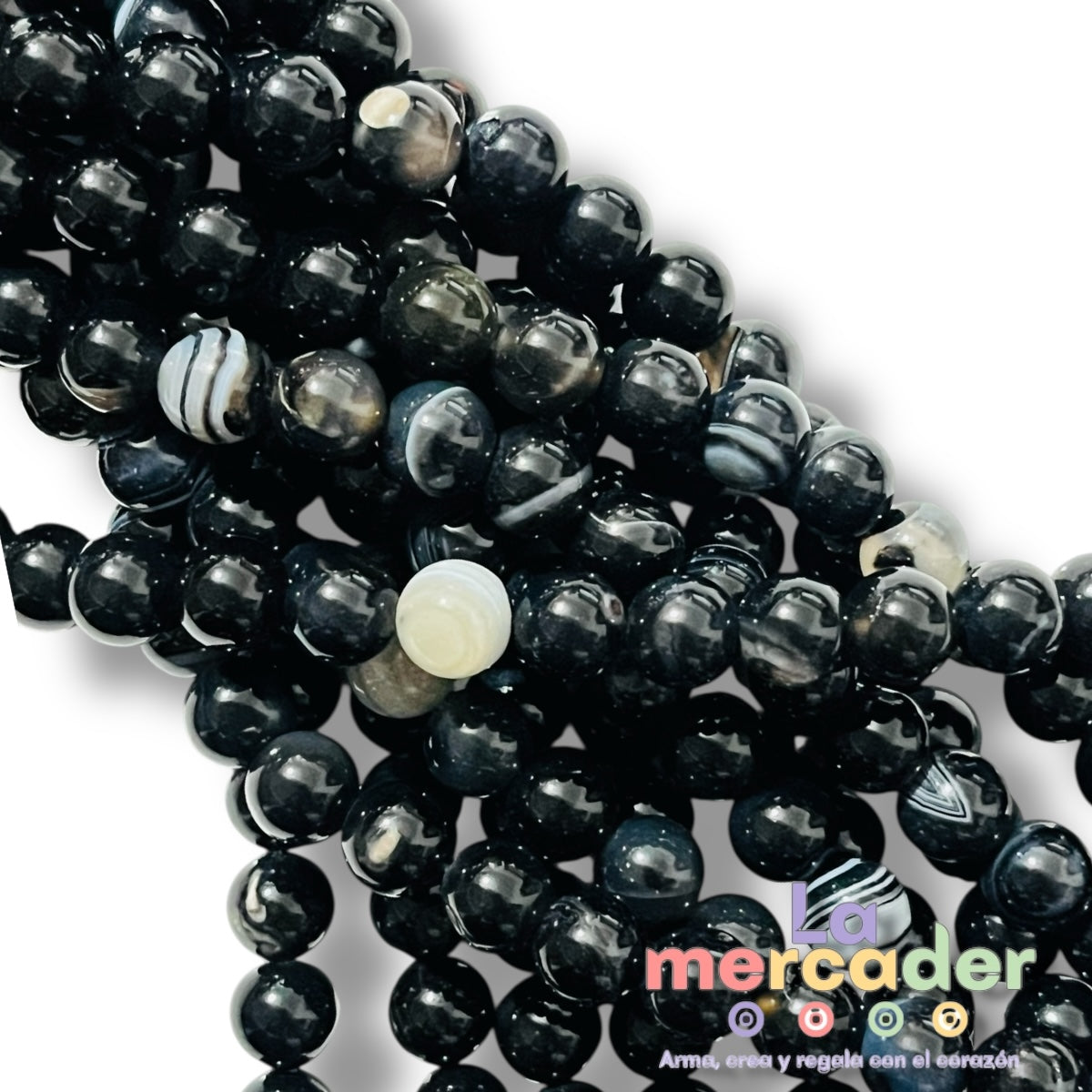 💎 Ágata Negra Bandeada – Piedra Natural Ágata Botswana