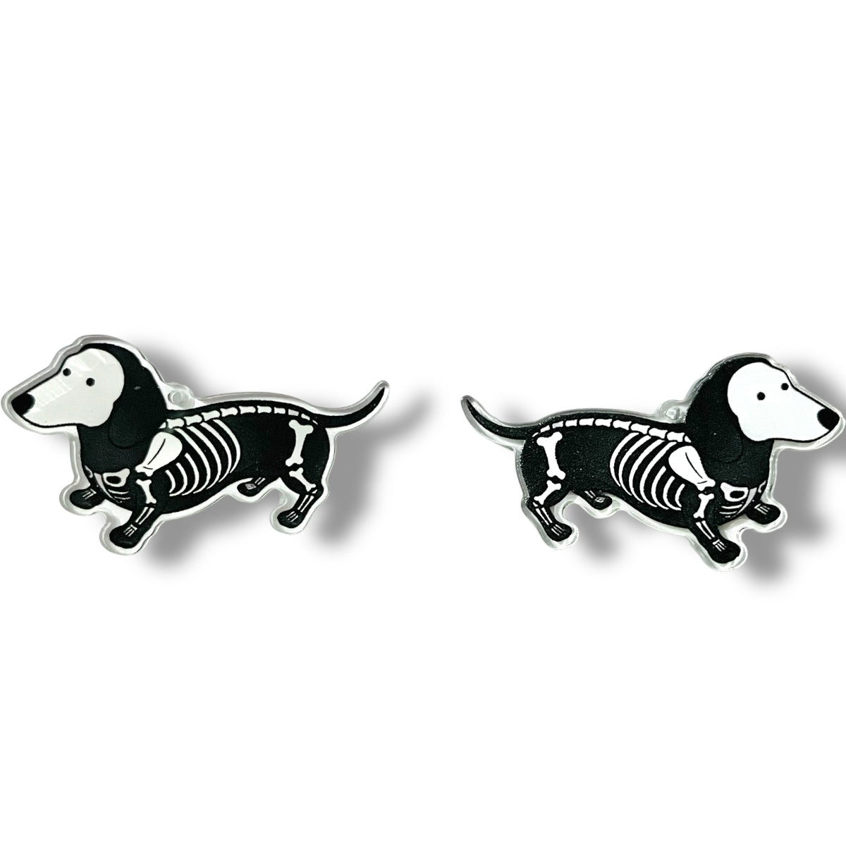 1 pz Dije Perrito Esqueleto, Salchcicha Acrílico