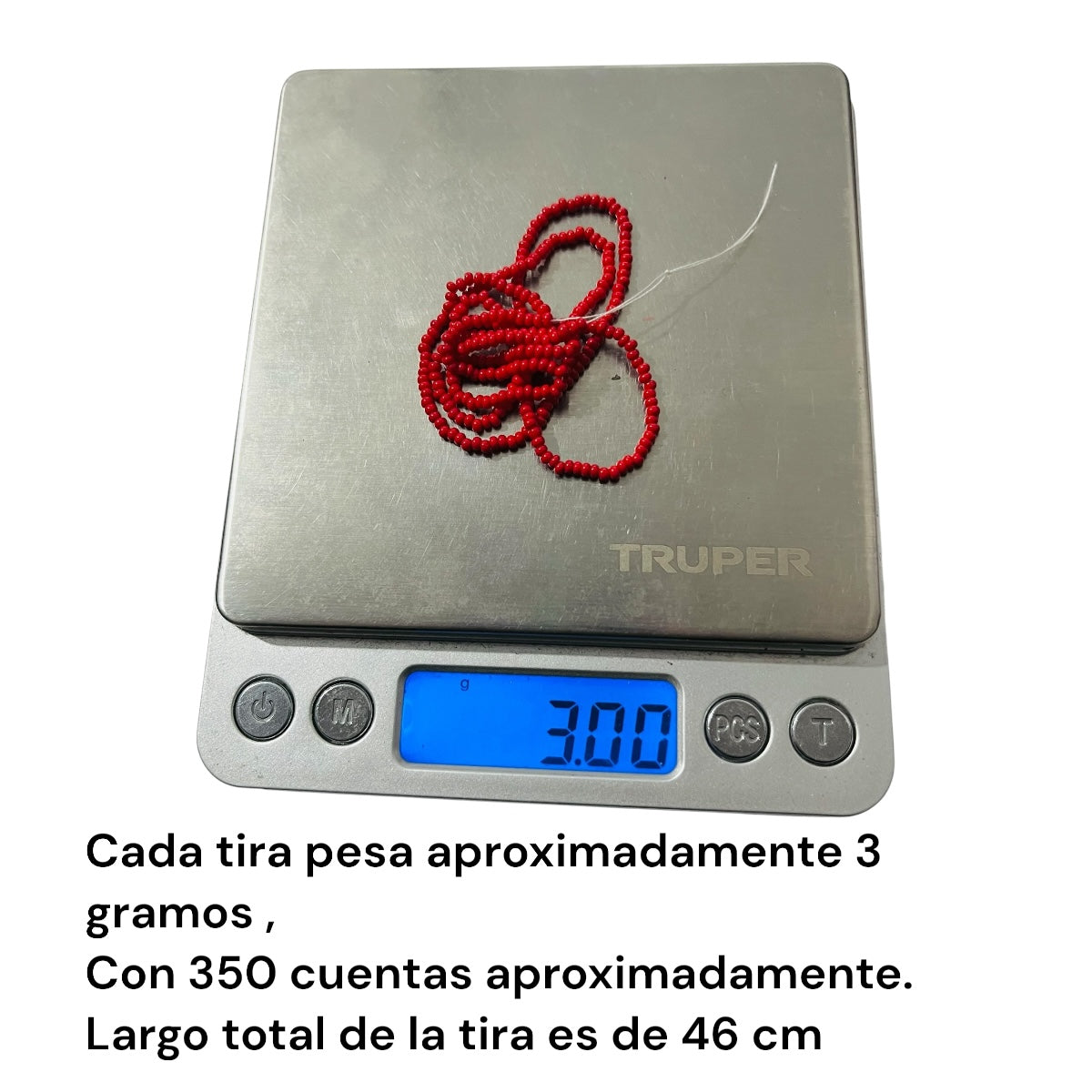 1 Tira Chaquira Calibrada 11/0 (3gr por tira) 45 cm de largo