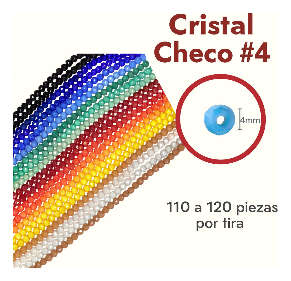 1 Tira De Cristal Checo #4, Cortado Facetado Para Joyería