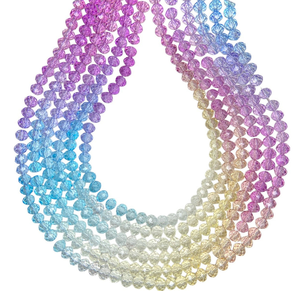 1 Tira Cristal Checo Facetado #6, Joyería, Tira 80 A 85 Pz