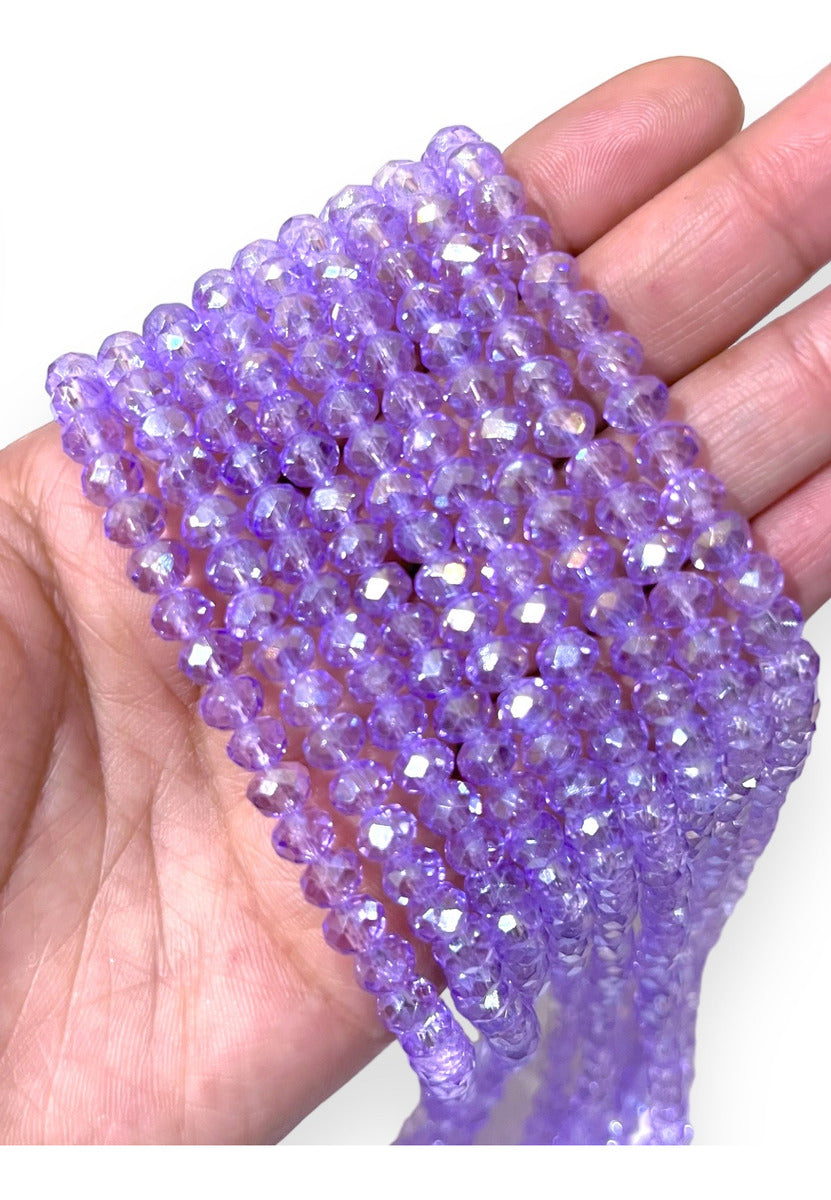 1 Tira Cristal Checo Facetado #6, Joyería, Tira 80 A 85 Pz