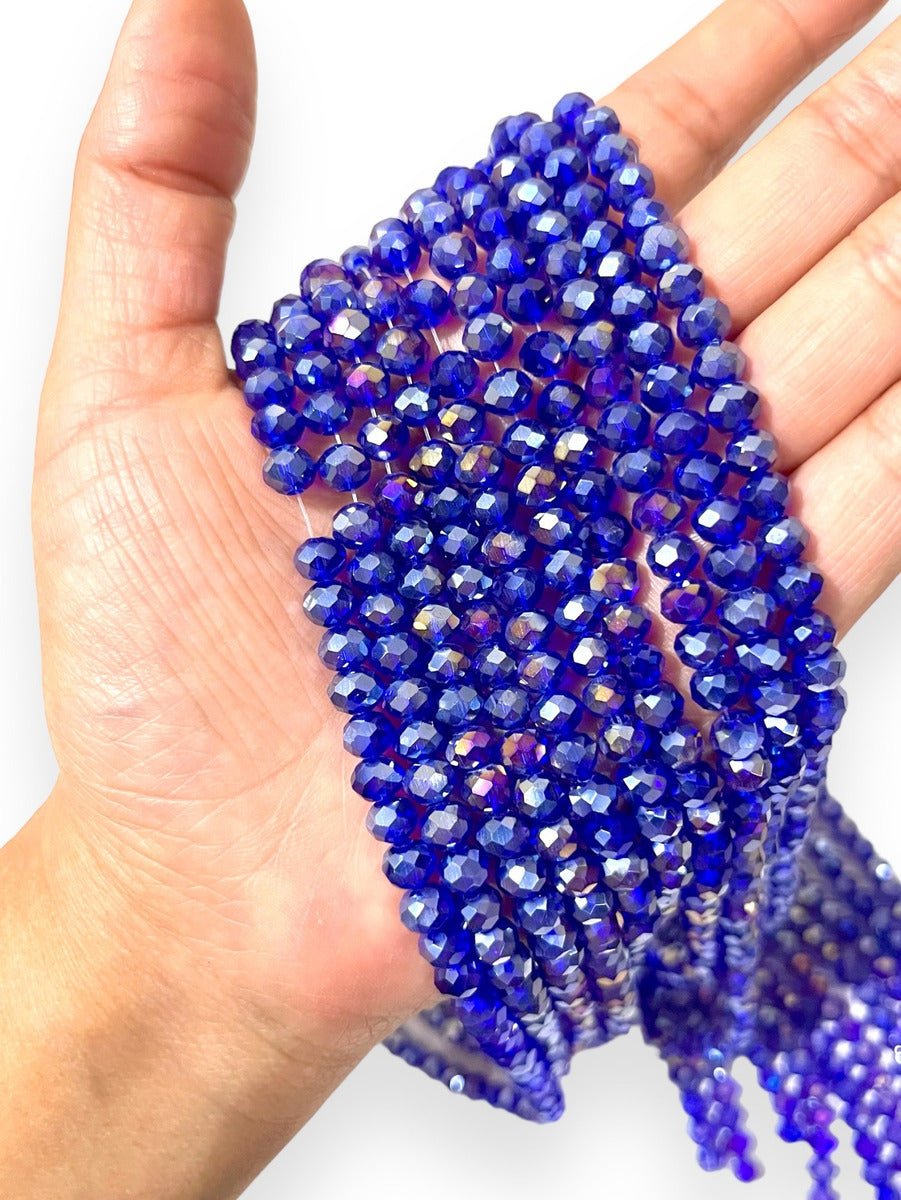 1 Tira Cristal Checo Facetado #6, Joyería, Tira 80 A 85 Pz