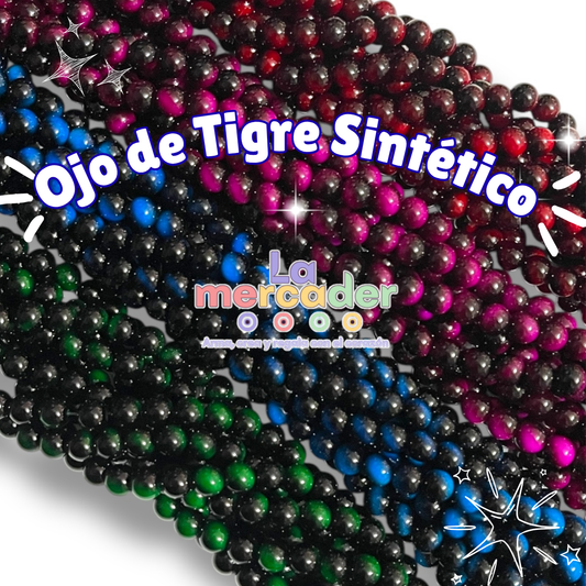 1 Tira Ojo de Tigre 🐯 Sintético, tira de vidrio