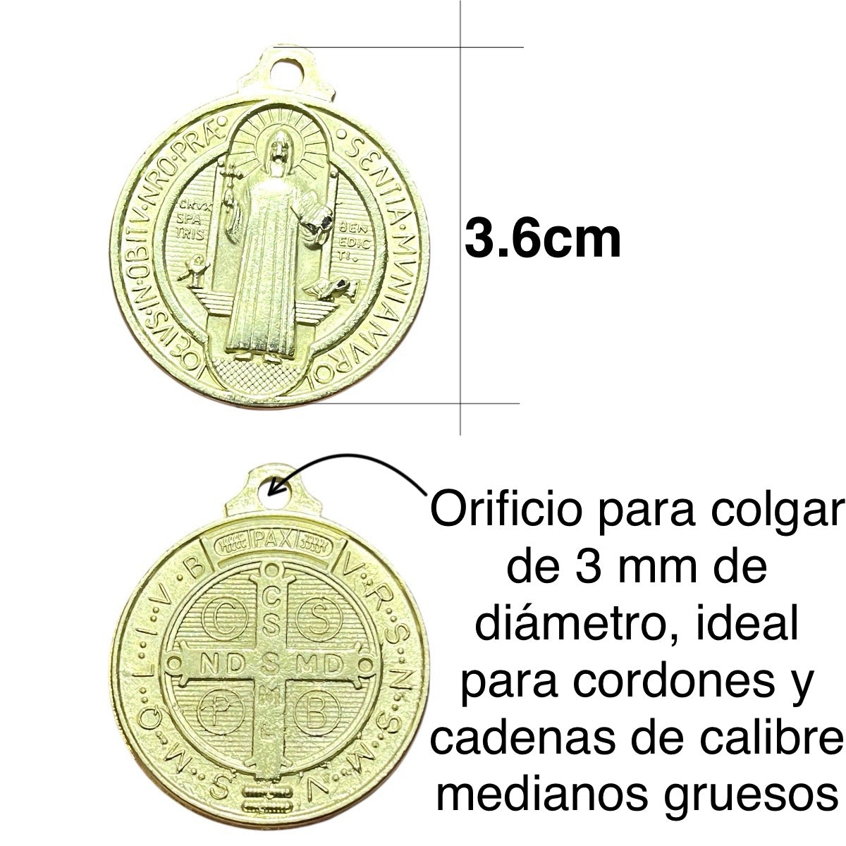 1pz Medalla San Benito 3cm