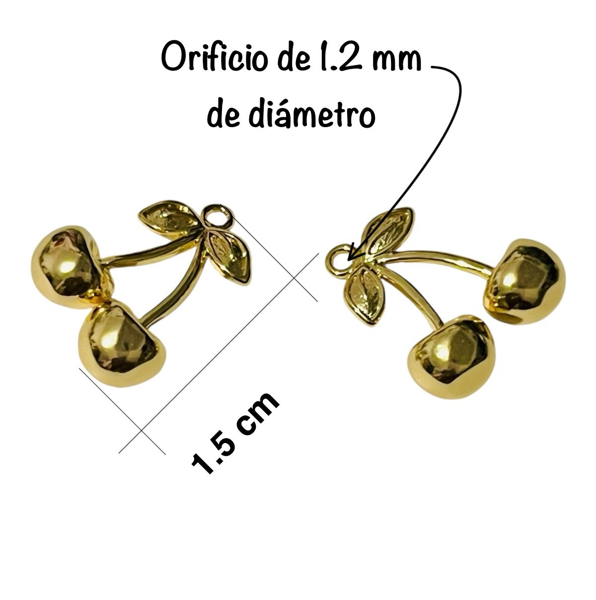 1 dije Cereza Chapa de Oro