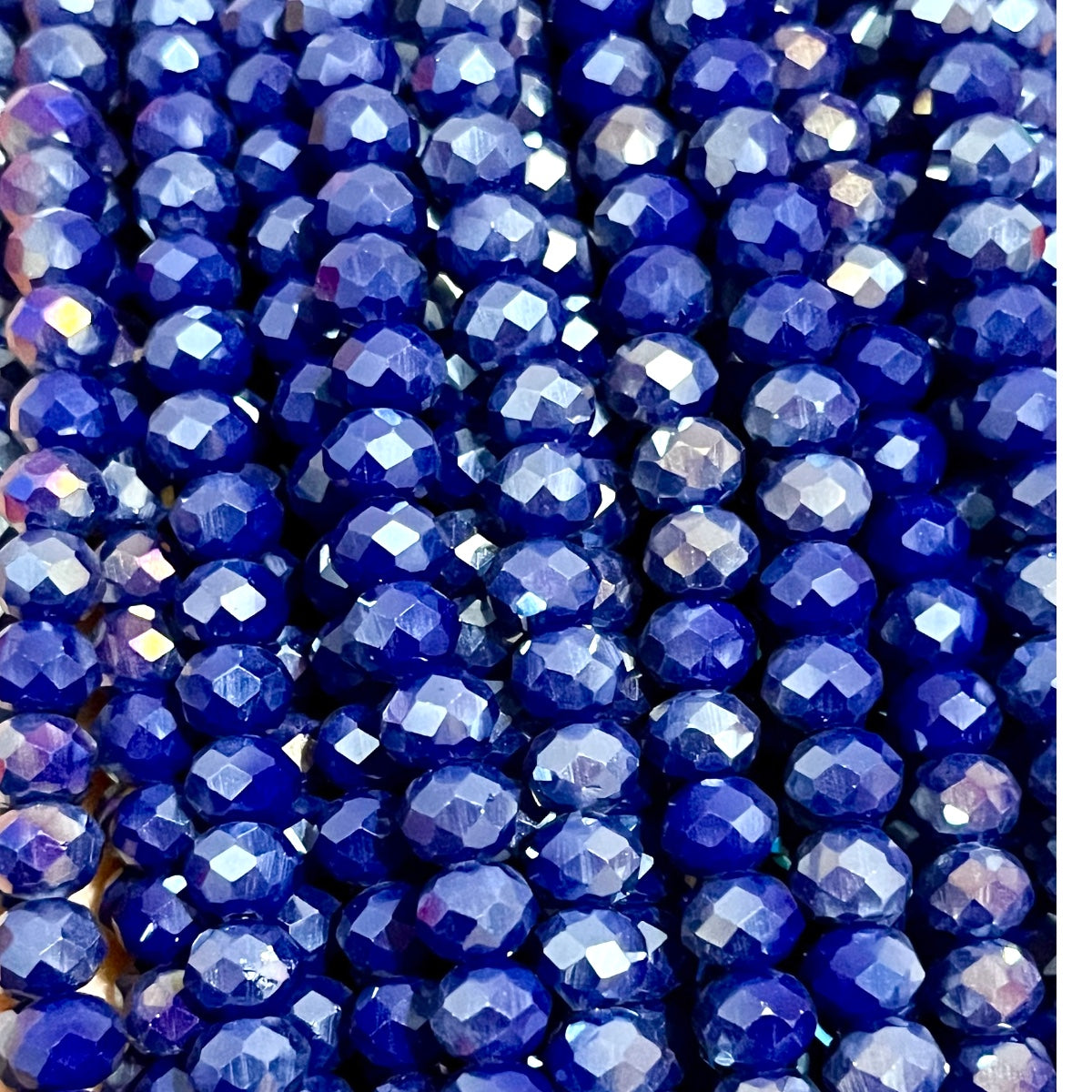 1 Mazo (10 tiras) Cristal Dona Checo 8mm
