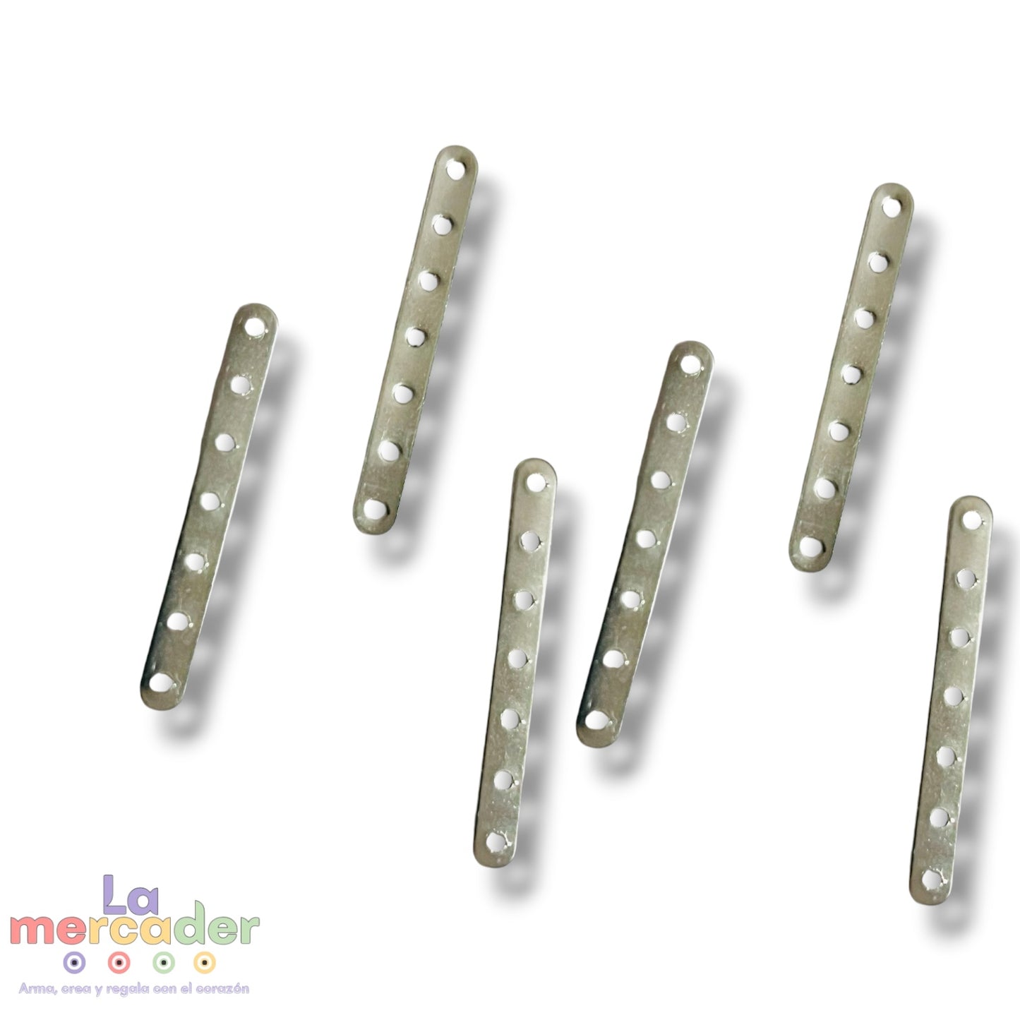 30 pz Conector Separador 7 Vías Metálico 3cm Para Bisutería